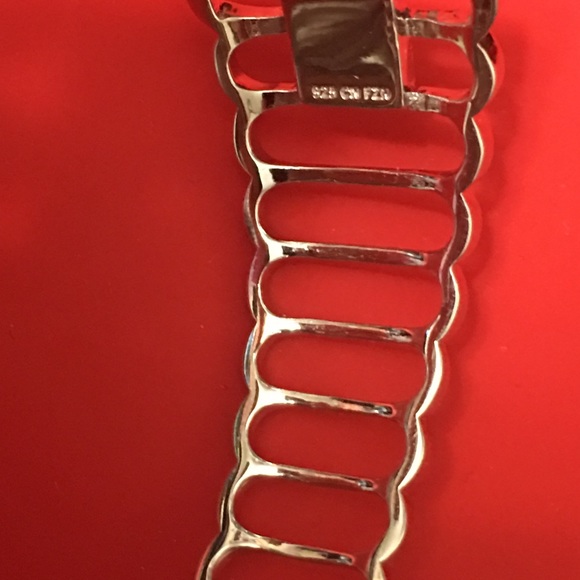 Luxury Solid Silver 925 Bracelet With CZ, 6.5” - Picture 5 of 5